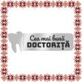 Martisor Brosa Ecuson Inox Argintiu Stomatolog Dedicatie Doctorita