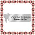 Martisor Brosa Ecuson Inox Argintiu Stomatolog Dedicatie Urare Doctor