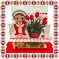 Martisor Brosa Ecuson Inox Placat Aur 18K Stomatolog Dedicatie Asistenta