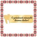 Martisor Brosa Ecuson Inox Placat Aur 18K Stomatolog Dedicatie Urare Doctor