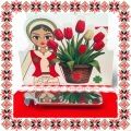 Martisor Personalizat Brosa Ecuson Inox Argintiu Stomatolog Ustensile Nume