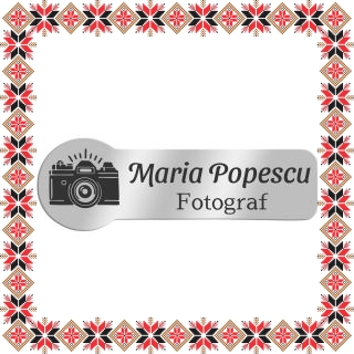 Martisor Personalizat Brosa Ecuson Inox Argintiu Fotograf Nume
