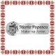 Martisor Personalizat Brosa Ecuson Inox Argintiu Make-Up Artist Nume