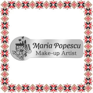Martisor Personalizat Brosa Ecuson Inox Argintiu Make-Up Artist Nume