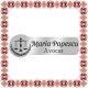 Martisor Personalizat Brosa Ecuson Inox Argintiu Avocat Nume