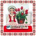 Martisor Personalizat Brosa Ecuson Inox Argintiu Ingrijitoare Nume