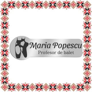 Martisor Personalizat Brosa Ecuson Inox Argintiu Profesor Balet Nume