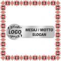 Martisor Personalizat Brosa Ecuson Inox Argintiu Logo Mesaj Slogan