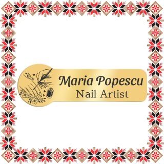 Martisor Personalizat Brosa Ecuson Inox Placat Aur 18K Nail Artist Nume