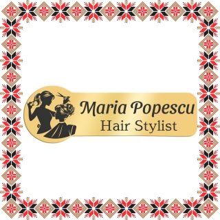 Martisor Personalizat Brosa Ecuson Inox Placat Aur 18K Hair Stylist Nume