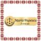 Martisor Personalizat Brosa Ecuson Inox Placat Aur 18K Avocat Nume