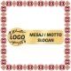 Martisor Personalizat Brosa Ecuson Inox Placat Aur 18K Logo Mesaj Slogan