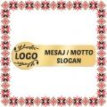 Martisor Personalizat Brosa Ecuson Inox Placat Aur 18K Logo Mesaj Slogan