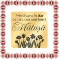 Martisor Brosa Inox Placat Aur 18K Romb Primavara In Dar Matusa