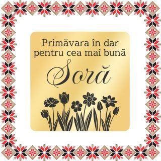 Martisor Brosa Inox Placat Aur 18K Romb Primavara In Dar Sora