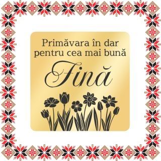 Martisor Brosa Inox Placat Aur 18K Romb Primavara In Dar Fina