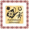 Martisor Brosa Inox Placat Aur 18K Romb Simboluri Norocoase