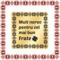 Martisor Brosa Inox Placat Aur 18K Romb Barbati Noroc Frate