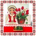 Martisor Brosa Inox Placat Aur 18K Romb Barbati Tata de Baiat