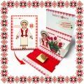 Martisor Brosa Inox Placat Aur 18K Romb Barbati Tata de Baiat