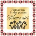 Martisor Personalizat Brosa Inox Placat Aur 18K Romb Primavara in Dar Nume