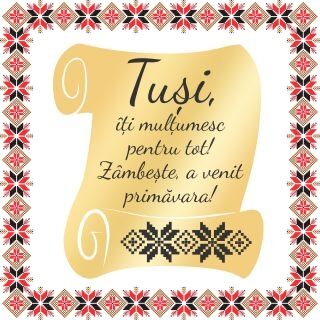 Martisor Brosa Inox Placat Aur 18K Scrisoare Multumesc Tusi