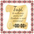Martisor Brosa Inox Placat Aur 18K Scrisoare Multumesc Tusi