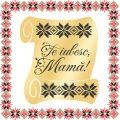 Martisor Brosa Inox Placat Aur 18K Scrisoare Traditie Te iubesc Mama