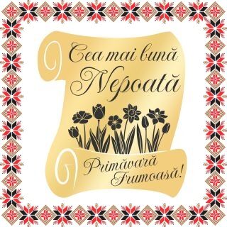 Martisor Brosa Inox Placat Aur 18K Scrisoare Diploma Dedicatie Nepoata