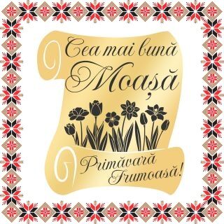 Martisor Brosa Inox Placat Aur 18K Scrisoare Diploma Dedicatie Moasa