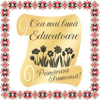 Martisor Brosa Inox Placat Aur 18K Scrisoare Diploma Dedicatie Educatoare