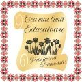 Martisor Brosa Inox Placat Aur 18K Scrisoare Diploma Dedicatie Educatoare