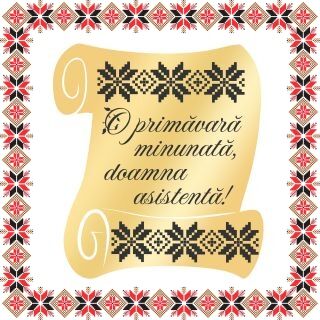 Martisor Brosa Inox Placat Aur 18K Scrisoare Traditie Urare Asistenta