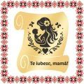 Martisor Brosa Inox Placat Aur 18K Scrisoare Te Iubesc Mama