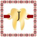 Martisor Bratara Inox Placat Aur 18K Dintisor Stomatolog Initiala J