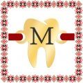 Martisor Bratara Inox Placat Aur 18K Dintisor Stomatolog Initiala M