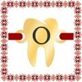 Martisor Bratara Inox Placat Aur 18K Dintisor Stomatolog Initiala O