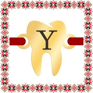 Martisor Bratara Inox Placat Aur 18K Dintisor Stomatolog Initiala Y