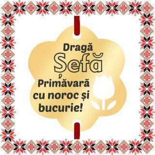 Martisor Bratara Inox Placat Aur 18K Floare Lalea Draga Sefa