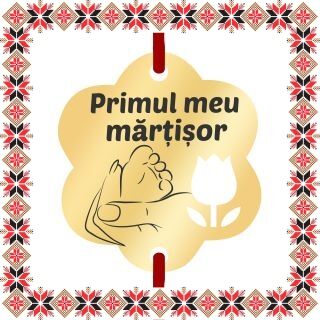 Martisor Bratara Inox Placat Aur 18K Floare Lalea Primul meu Martisor