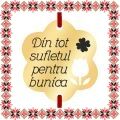 Martisor Bratara Inox Placat Aur 18K Floare Lalea Urare Bunica