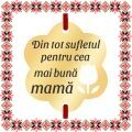 Martisor Bratara Inox Placat Aur 18K Floare Lalea Dedicatie Mama