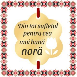 Martisor Bratara Inox Placat Aur 18K Floare Lalea Dedicatie Nora