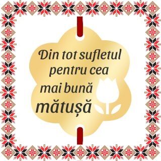 Martisor Bratara Inox Placat Aur 18K Floare Lalea Dedicatie Matusa