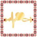 Martisor Bratara Inox Placat Aur 18K Stetoscop Doctor