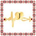 Martisor Bratara Inox Placat Aur 18K Stetoscop Initiala J
