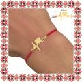 Martisor Bratara Inox Placat Aur 18K Stetoscop Initiala U