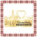 Martisor Brosa Inox Stetoscop Dedicatie Asistenta