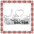 Martisor Brosa Ecuson Medical Inox Argintiu Stetoscop Trust me Doctor