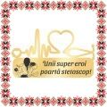 Martisor Brosa Ecuson Medical Inox Placat Aur 18K Stetoscop Doctor Supererou